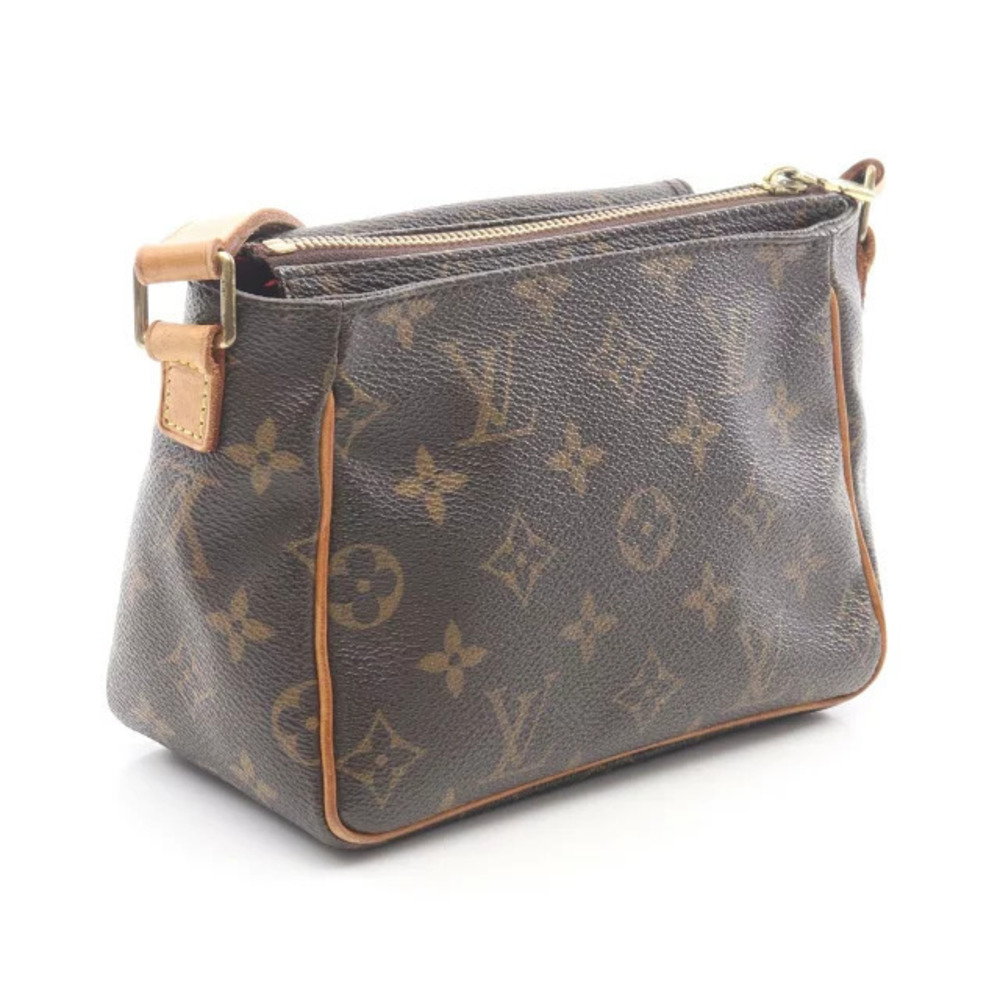 Louis Vuitton Bag Shoulder Monogram Leather Vivacite Canvas Brown